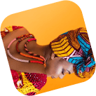 woman wearing beads